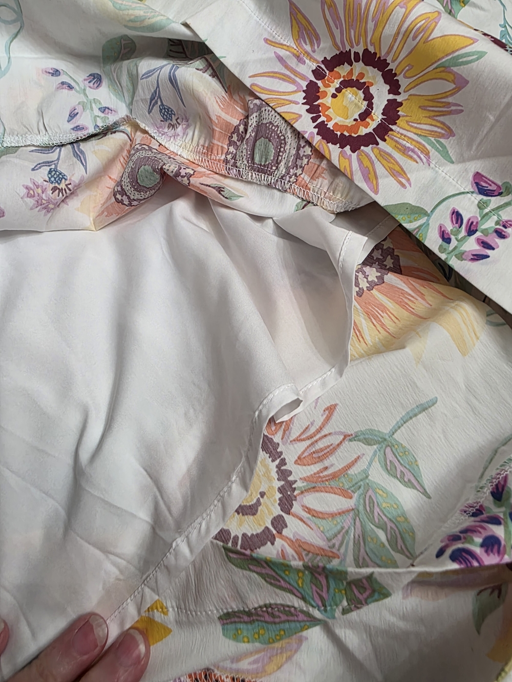 Elie Tahari White Maxi Skirt with Sunflower & Botanical Print - Picture 5 of 5